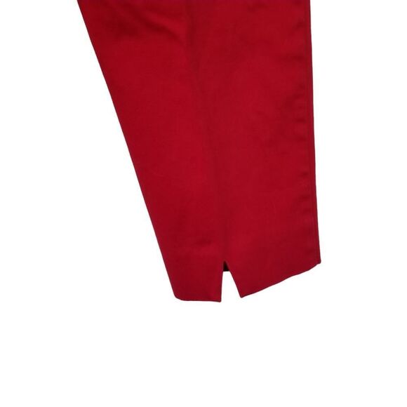 Harold's Vintage Red Twill Flat Front Capri Pants Size 10 No pockets 8 0307 - Picture 5 of 8